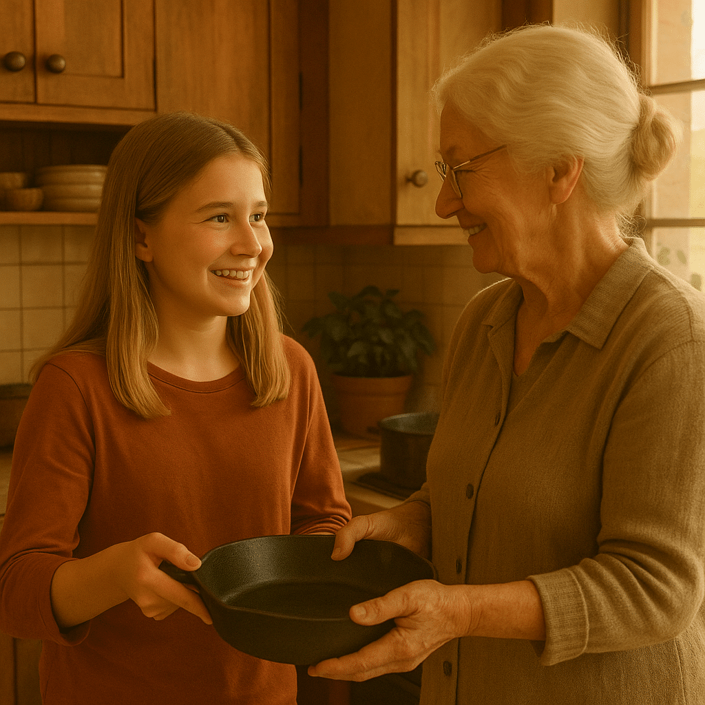 Grandmother gave Elica (Delicemeal.com) her old cast iron skillet