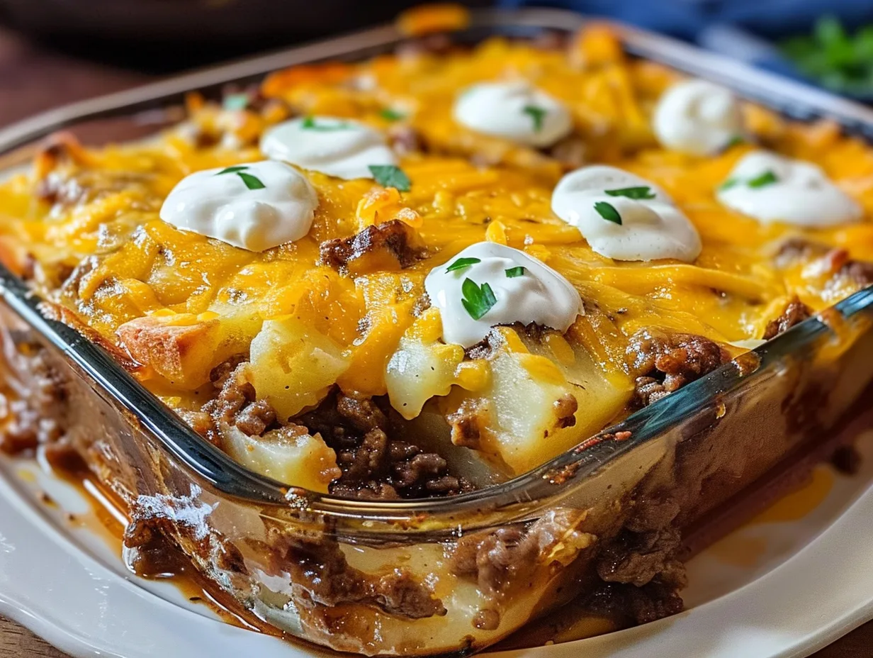 Loaded Beef & Potato Bake – Cozy Family Comfort Food