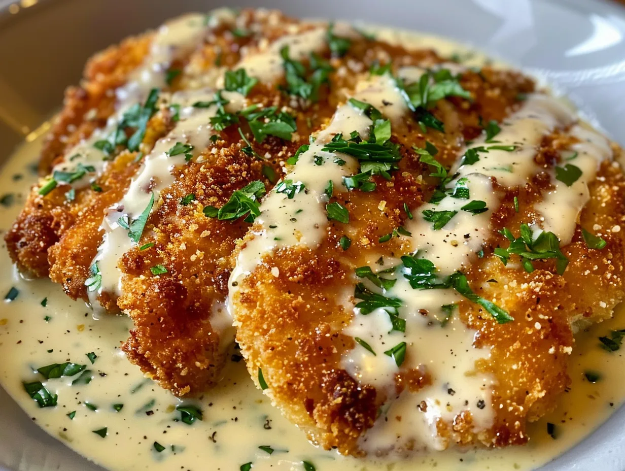 Crispy Parmesan Chicken with Creamy Garlic Sauce: A Weeknight Comfort Food Classic