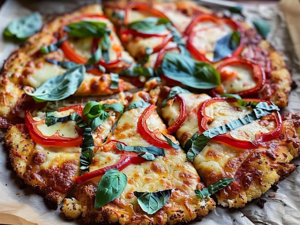 The BEST Crispy Cauliflower Pizza Crust