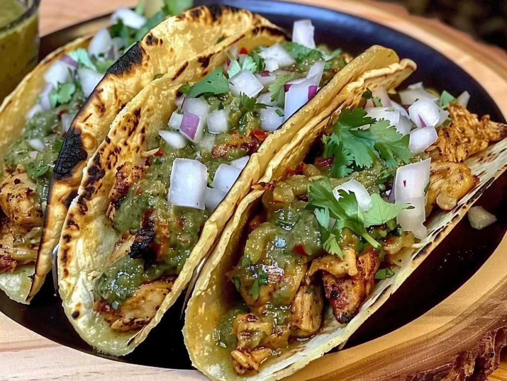 The BEST Salsa Verde Chicken Tacos Recipe