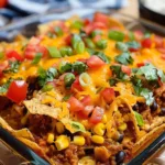 Cozy Corn & Bean Taco Casserole with Doritos Crust You Can Make in Minutes