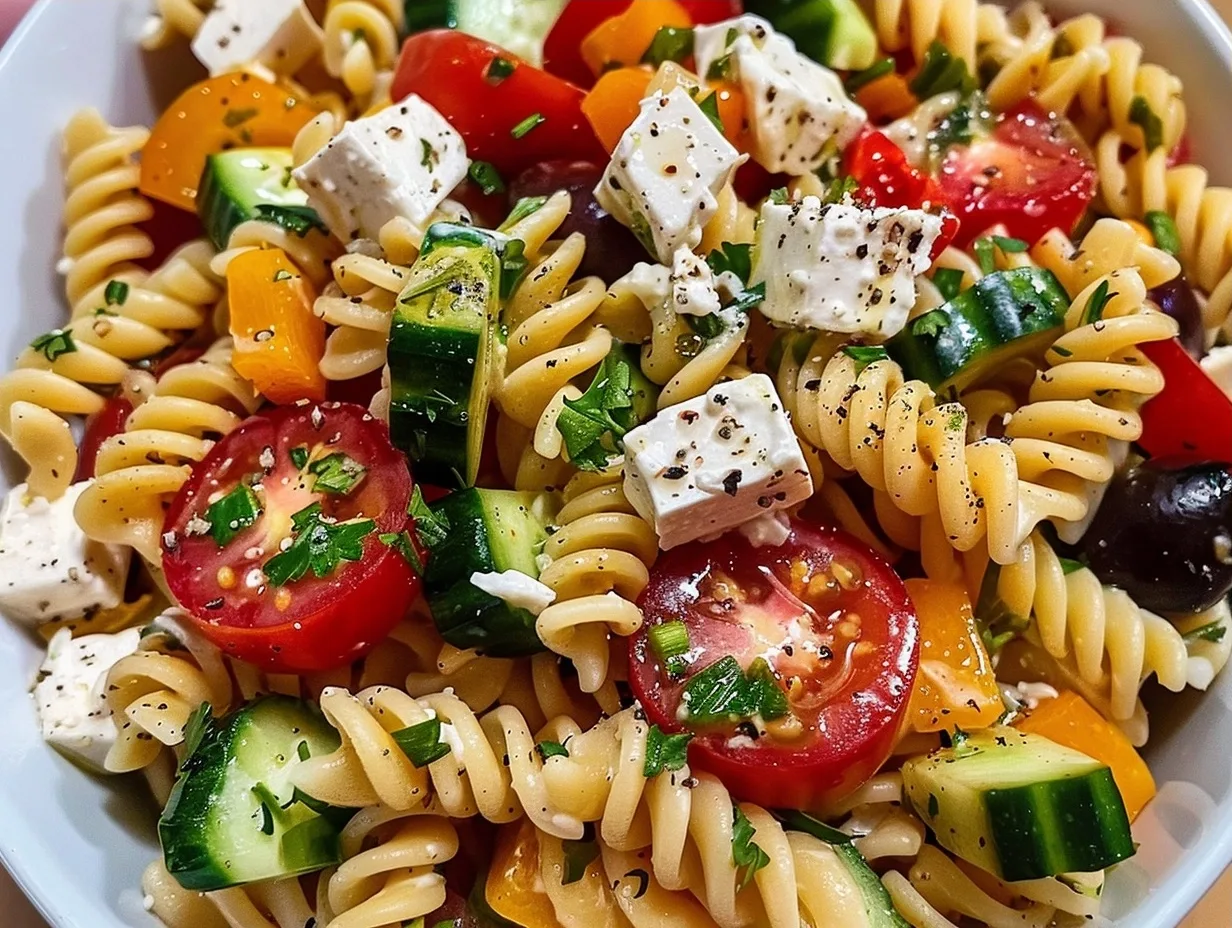 Healthy Greek Pasta Salad: Easy & Delicious!