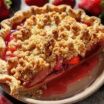 Strawberry Rhubarb Crumble Pie: The BEST Summer Dessert!
