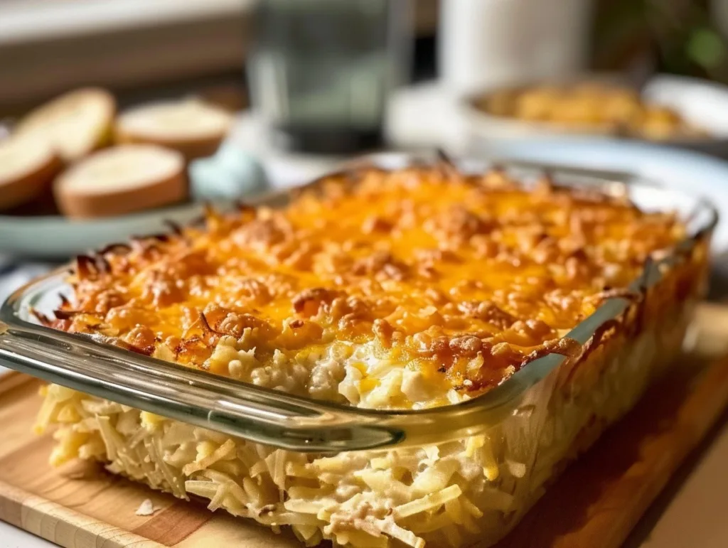 Cheesy Sourdough Hash Brown Casserole (Easy Discard Recipe!)