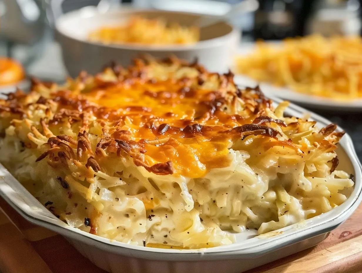 Cheesy Sourdough Hash Brown Casserole (Easy Discard Recipe!)