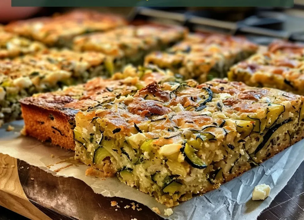 Meal-Prep-Friendly Mediterranean Sourdough Zucchini & Feta Bars