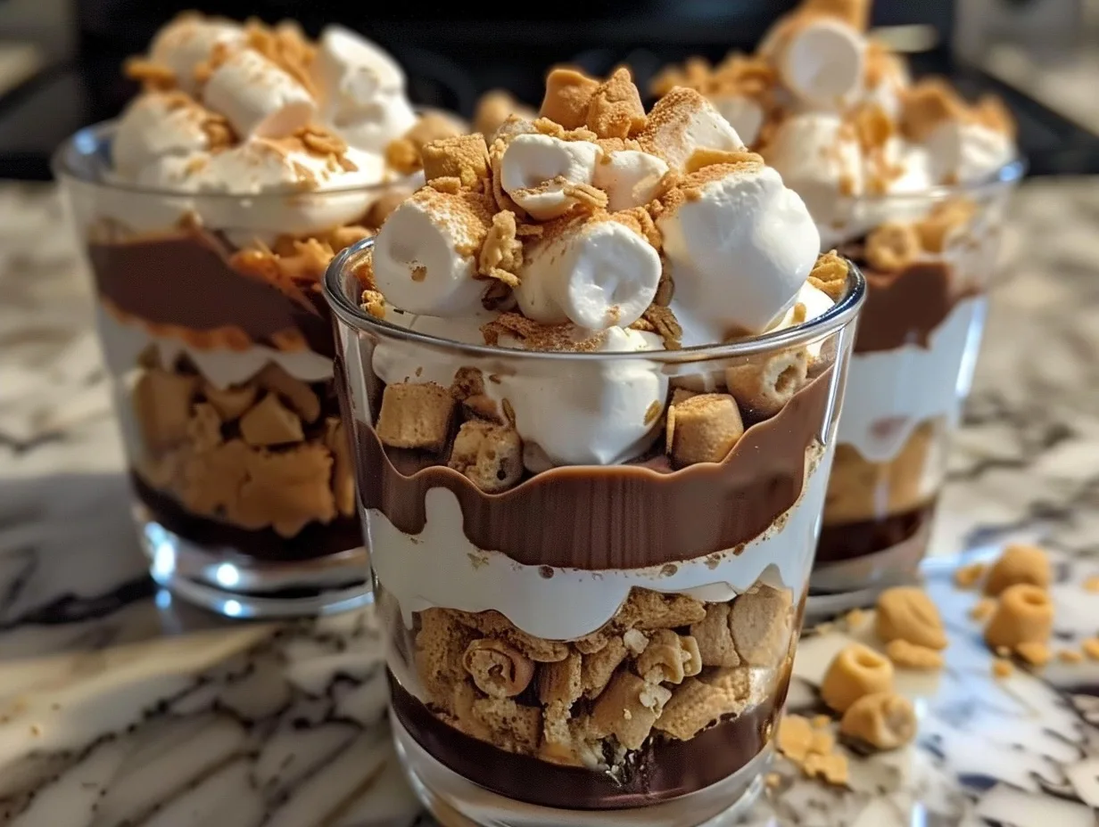 No Bake S’mores Parfaits: Easy Campfire Delight