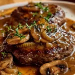 Southern Hamburger Steak with Onion and Mushroom Gravy Recipe