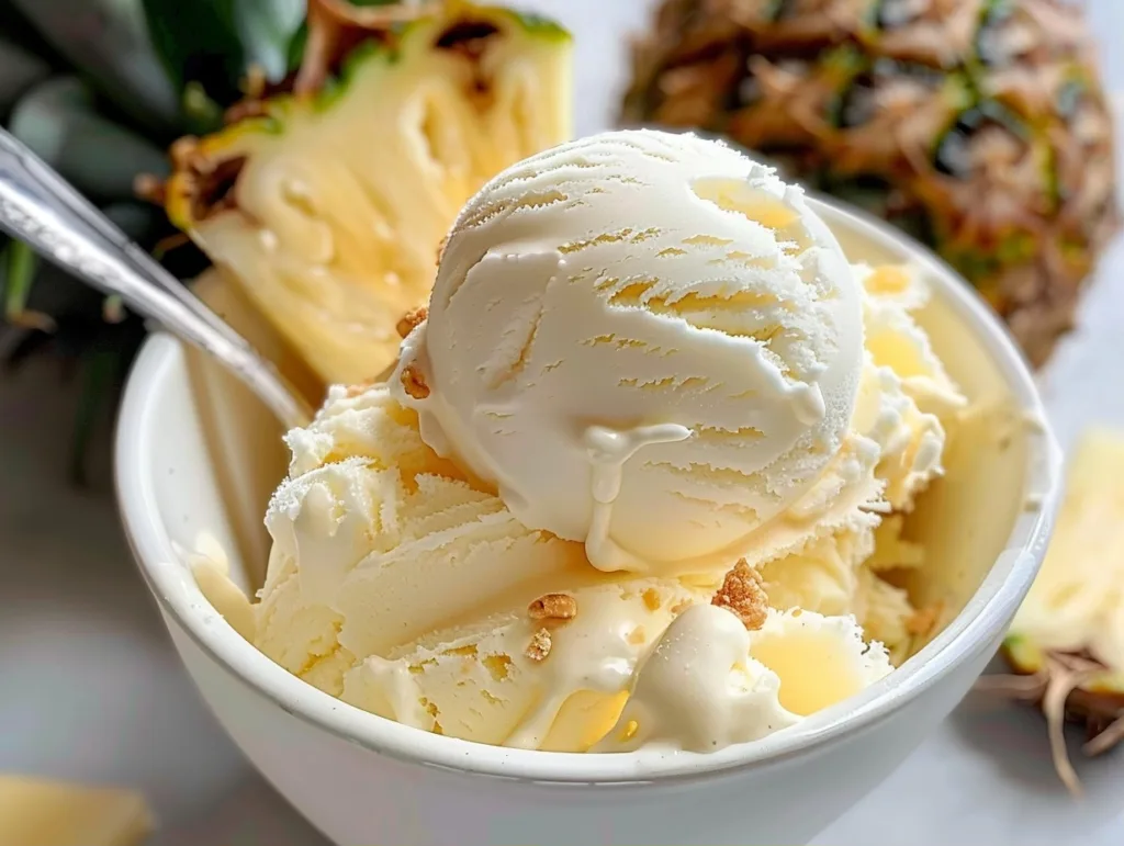 Piña Colada Ice Cream (Dairy Free) for Sunny Family Fun
