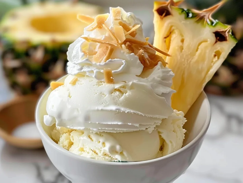 Piña Colada Ice Cream (Dairy Free) for Sunny Family Fun
