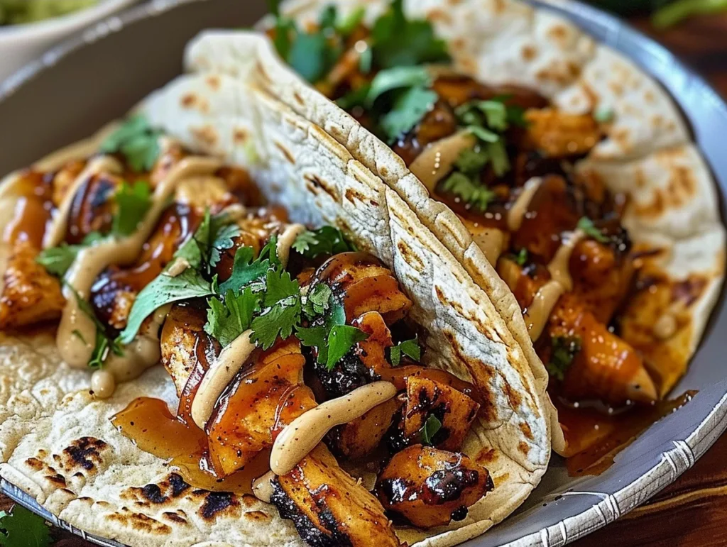 Garlic Butter Honey BBQ Chicken Tacos: Family Favorite!