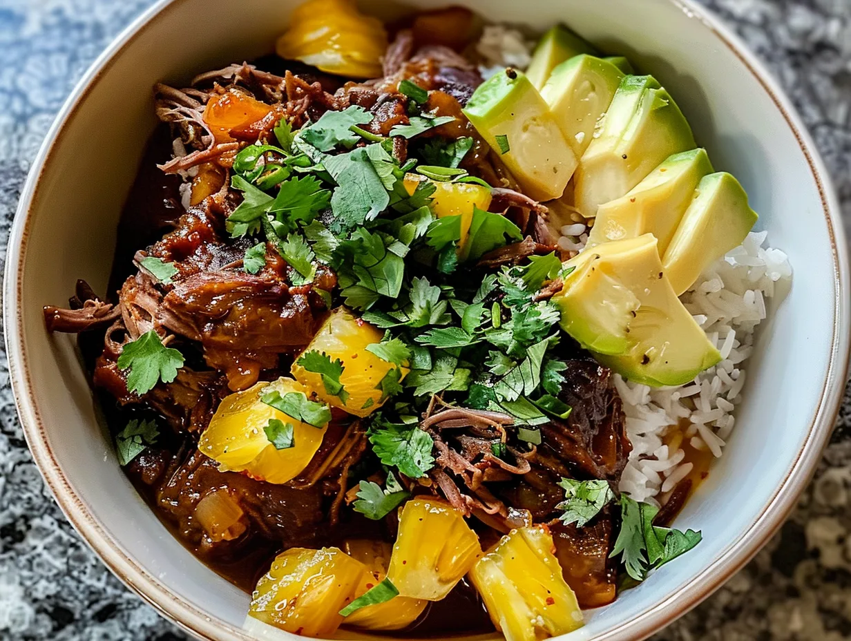 Slow Cooker Chipotle Pineapple Pot Roast Bowls 3 Slow Cooker Chipotle Pineapple Pot Roast Bowls 1