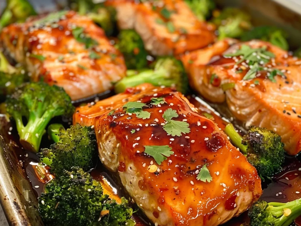 Sheet Pan Asian Salmon & Broccoli Made Easy Tonight!