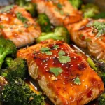 Sheet Pan Asian Salmon & Broccoli Made Easy Tonight!