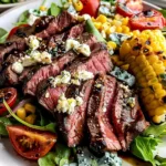Balsamic Steak Gorgonzola Salad with Grilled Corn