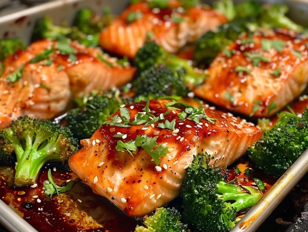 Sheet Pan Asian Salmon & Broccoli Made Easy Tonight!