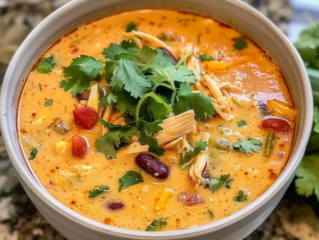 Creamy Chicken Enchilada Soup (Easy One-Pot Recipe)