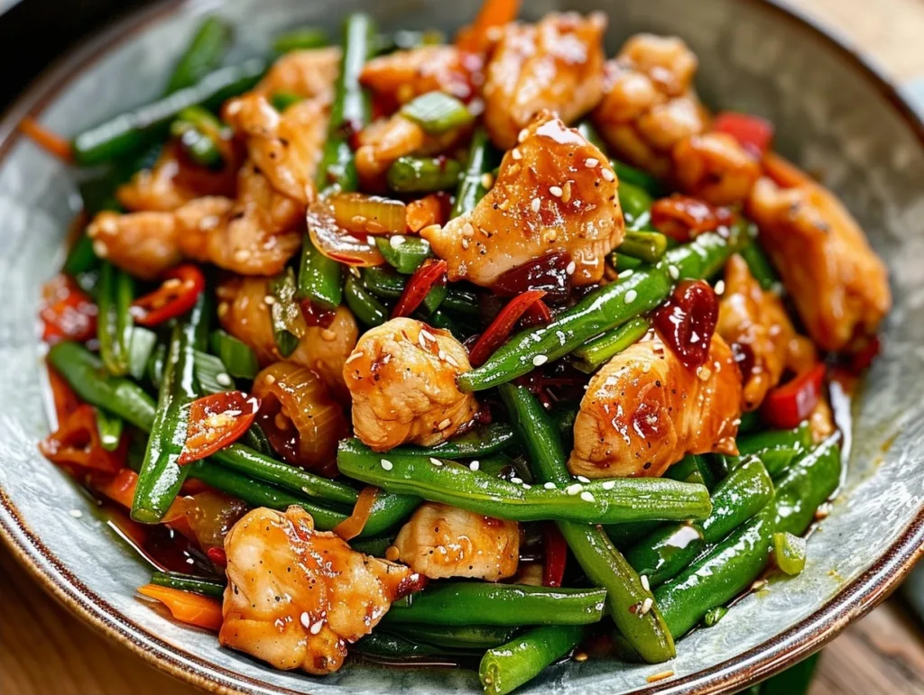 IRRESISTIBLE Chicken and Green Bean Stir Fry: EASY Dinner!