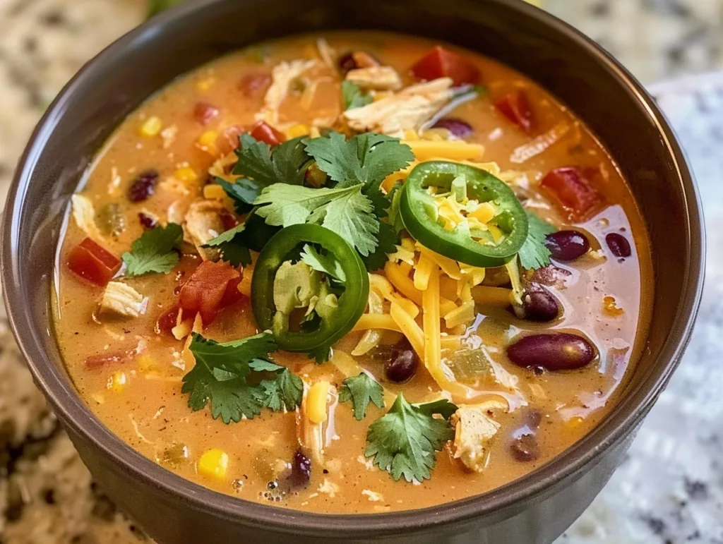Creamy Chicken Enchilada Soup (Easy One-Pot Recipe)
