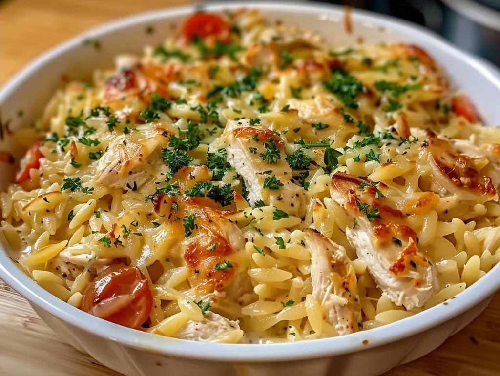 Easy Cheesy Chicken Orzo Casserole: Your New Weeknight Favorite!