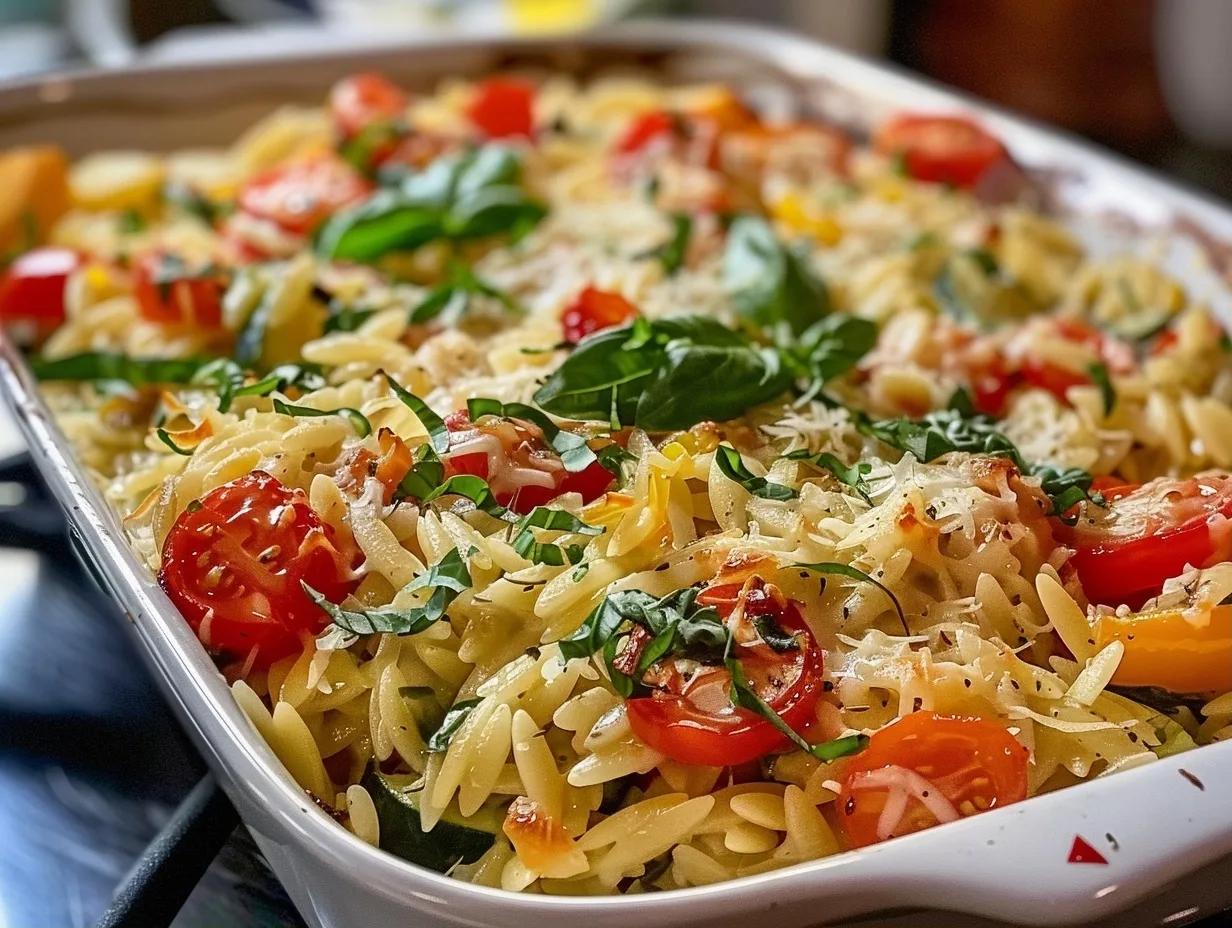 Vegetable and Ricotta Baked Orzo: Cozy & Delicious Dinner