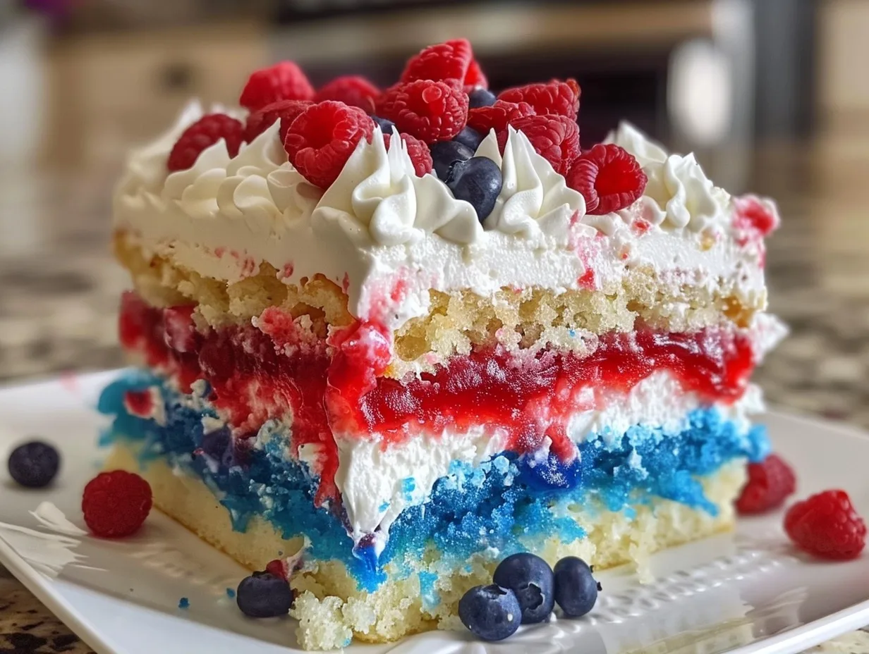The Ultimate Red, White, and Blue Poke Cake Recipe
