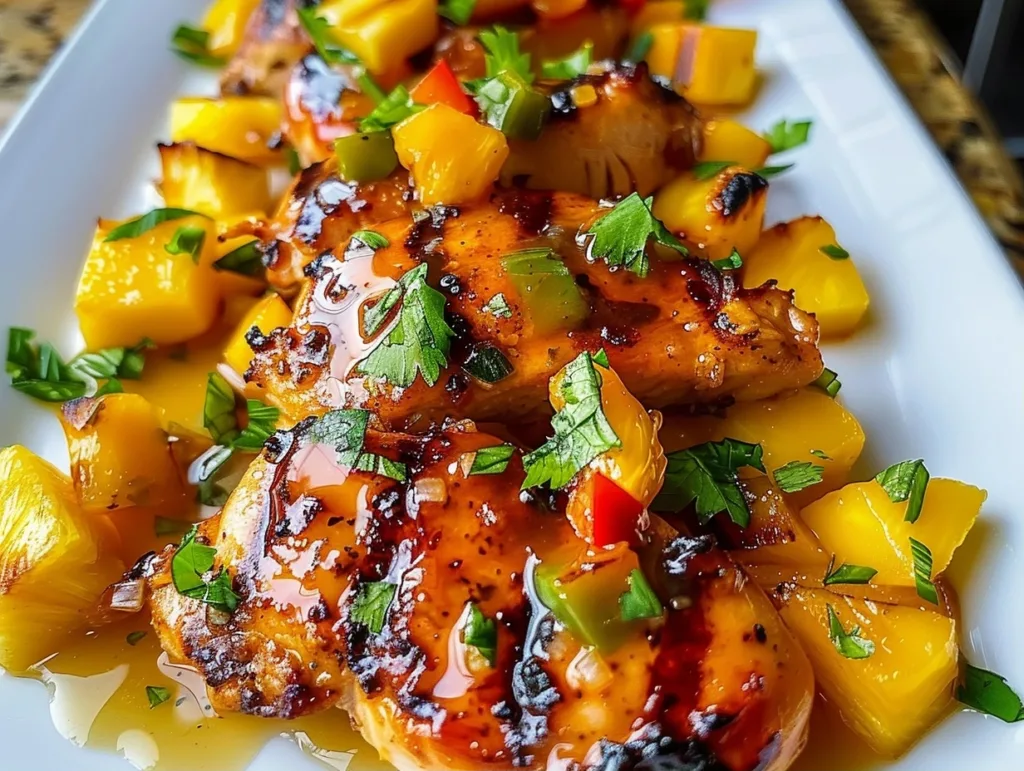 Grilled Mango Pineapple Chicken: Tropical Paradise!