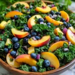 Summer Peach Blueberry Kale Salad: A Family Favorite