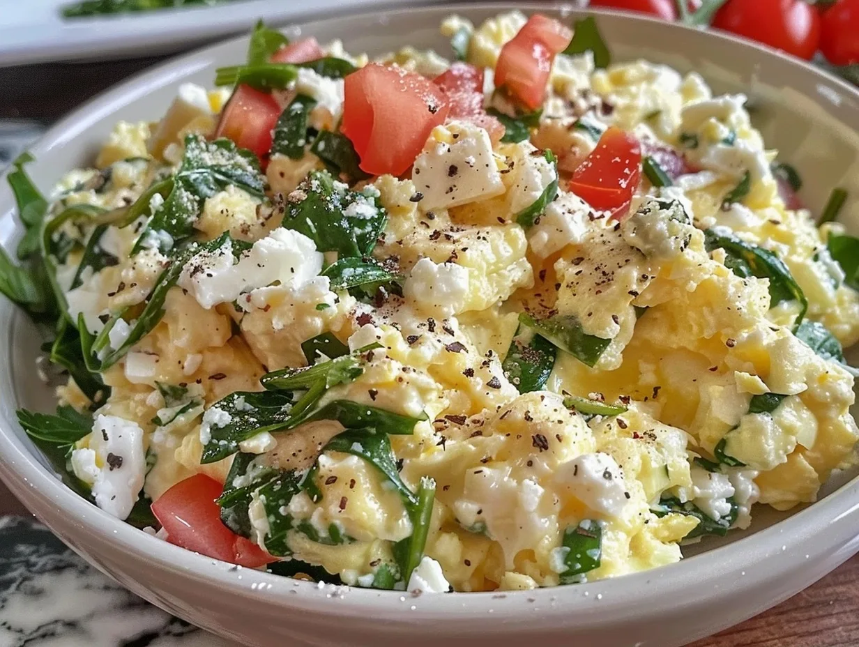High-Protein Egg White Scramble with Cottage Cheese