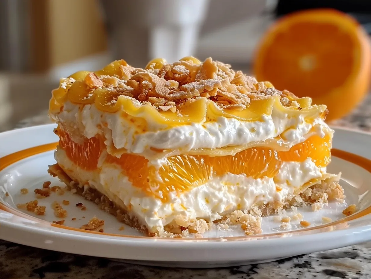 No Bake Orange Dreamsicle Lasagna: Easy & Irresistible