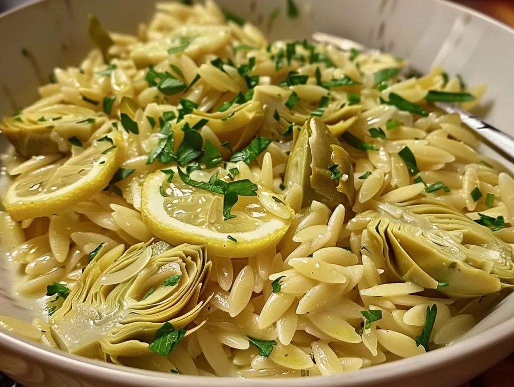 Orzo with Lemon and Artichokes: A Zesty Family Favorite