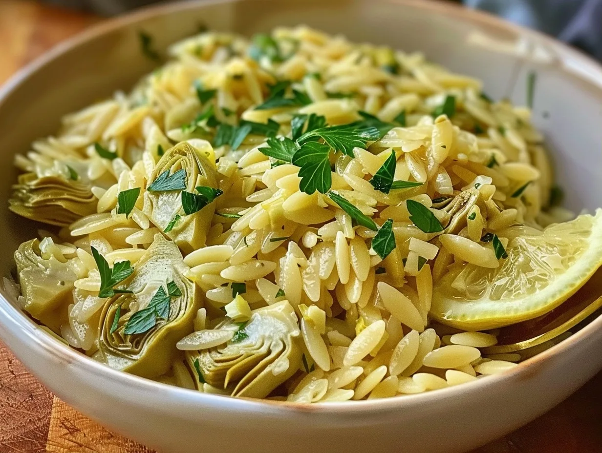 Orzo with Lemon and Artichokes: A Zesty Family Favorite