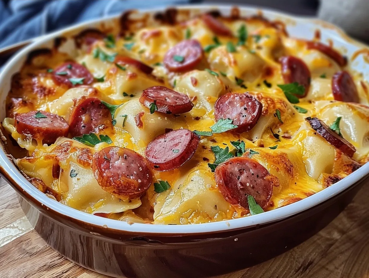 Crockpot Pierogi Casserole with Kielbasa: Easy Comfort!