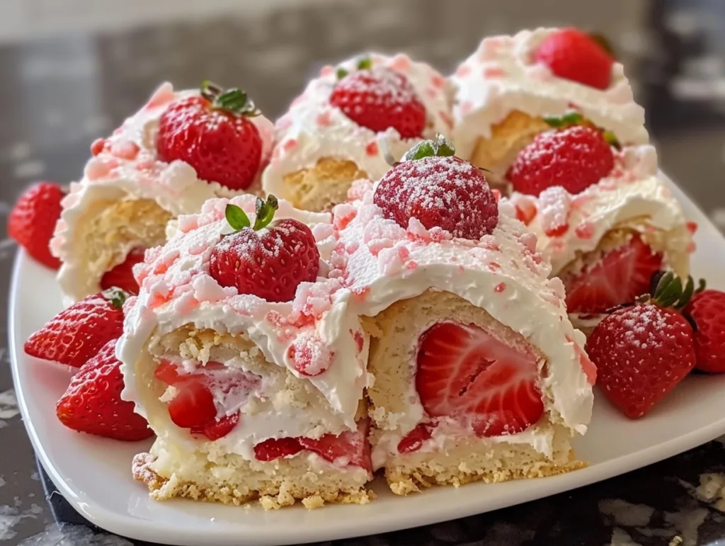 Strawberry Shortcake Cheesecake Rolls 4 Strawberry Shortcake Cheesecake Rolls