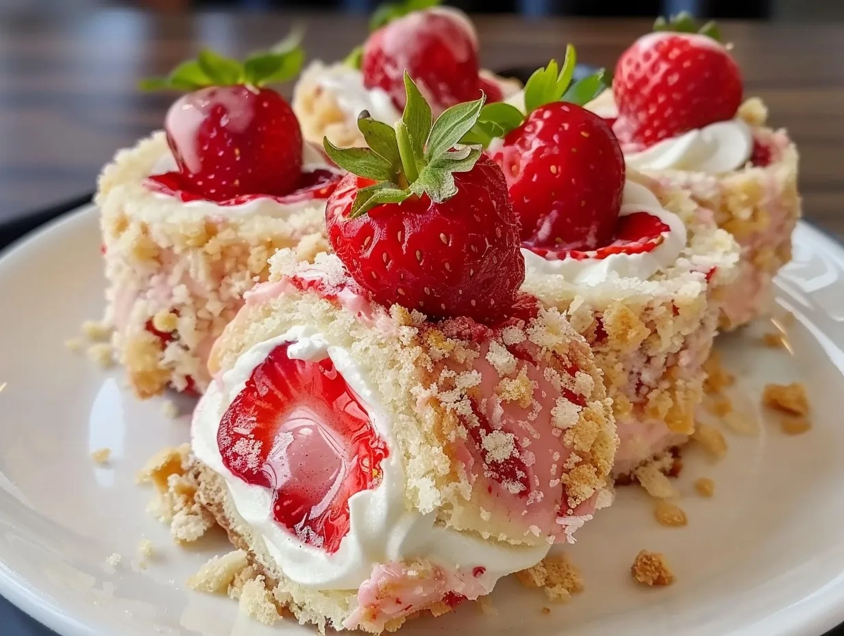 Strawberry Shortcake Cheesecake Rolls 3 Strawberry Shortcake Cheesecake Rolls