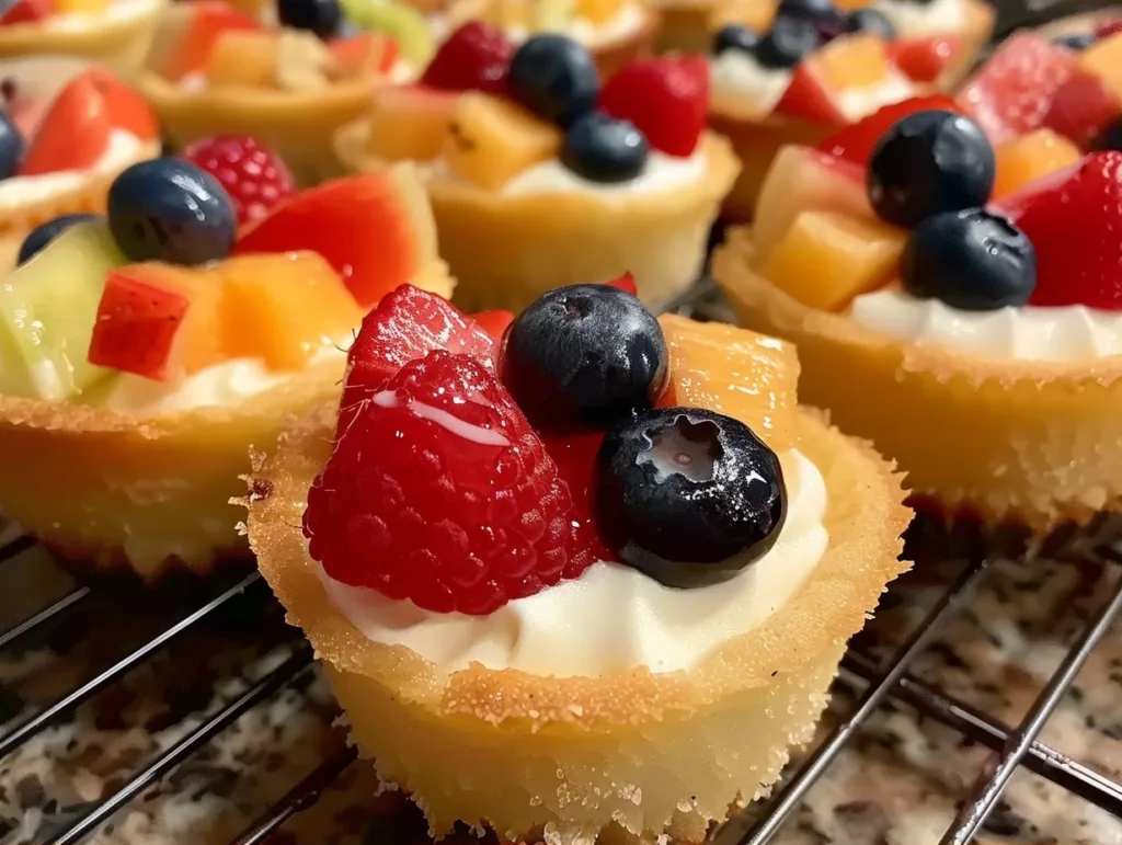 Cheesecake Sugar Cookie Cups (Fruit Pizza!)