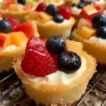 Cheesecake Sugar Cookie Cups (Fruit Pizza!)