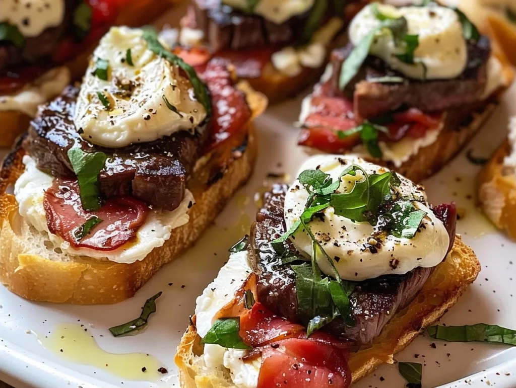 Burrata and Steak Crostini: A Family Favorite