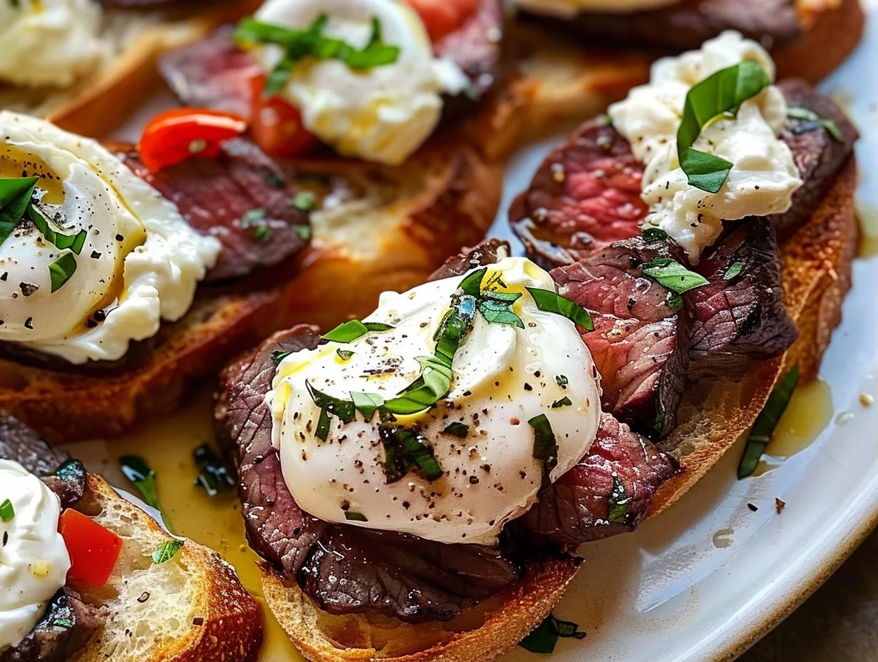 Burrata and Steak Crostini: A Family Favorite