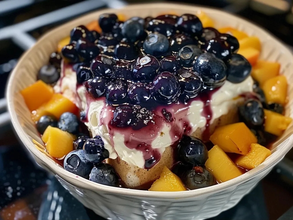 Blueberry Peach Jalapeño Cream Cheese Pour-Over: Viral!