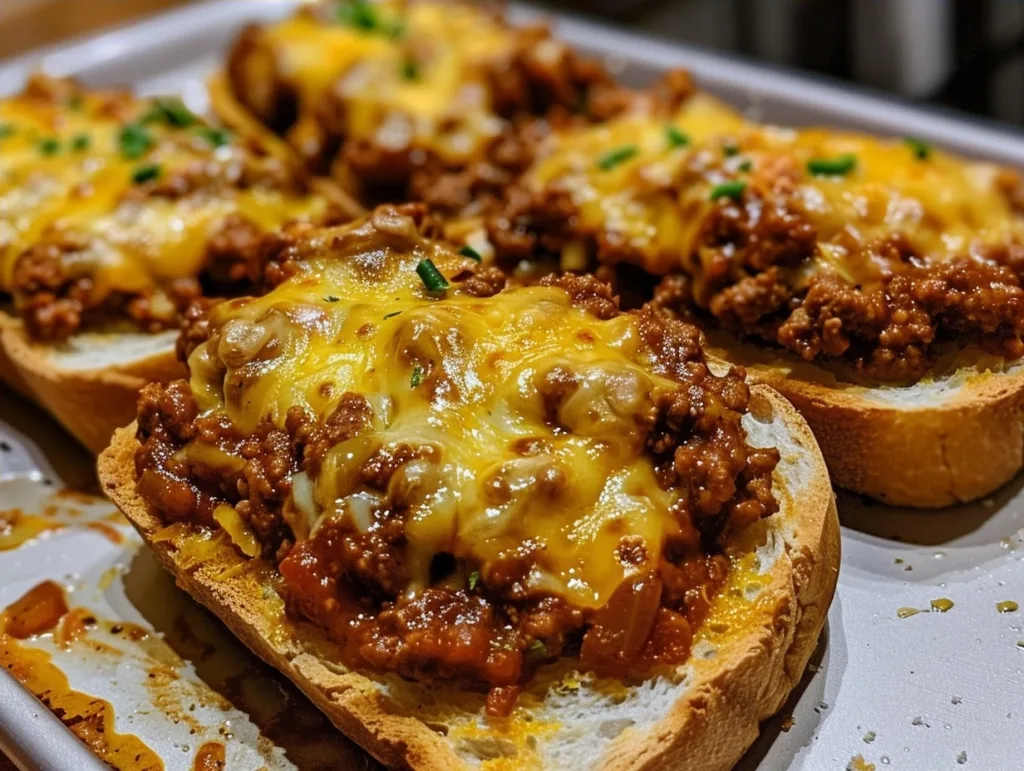 Cheesy Sloppy Joe Garlic Toast: The Ultimate Comfort Food Mashup