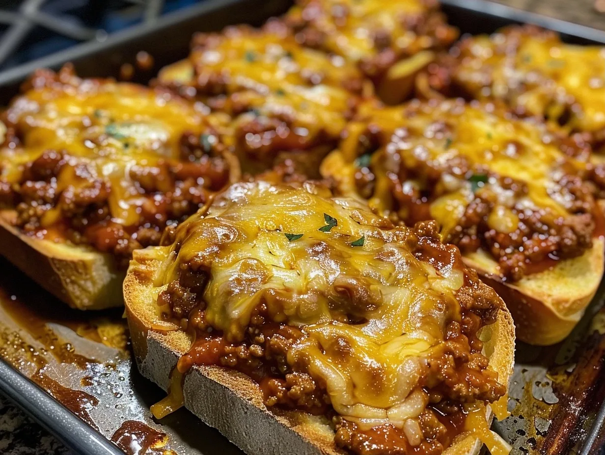 Cheesy Sloppy Joe Garlic Toast: The Ultimate Comfort Food Mashup