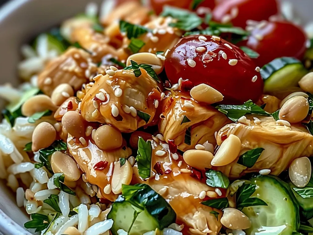 Creamy Garlic Chicken Rice Bowls Recipe