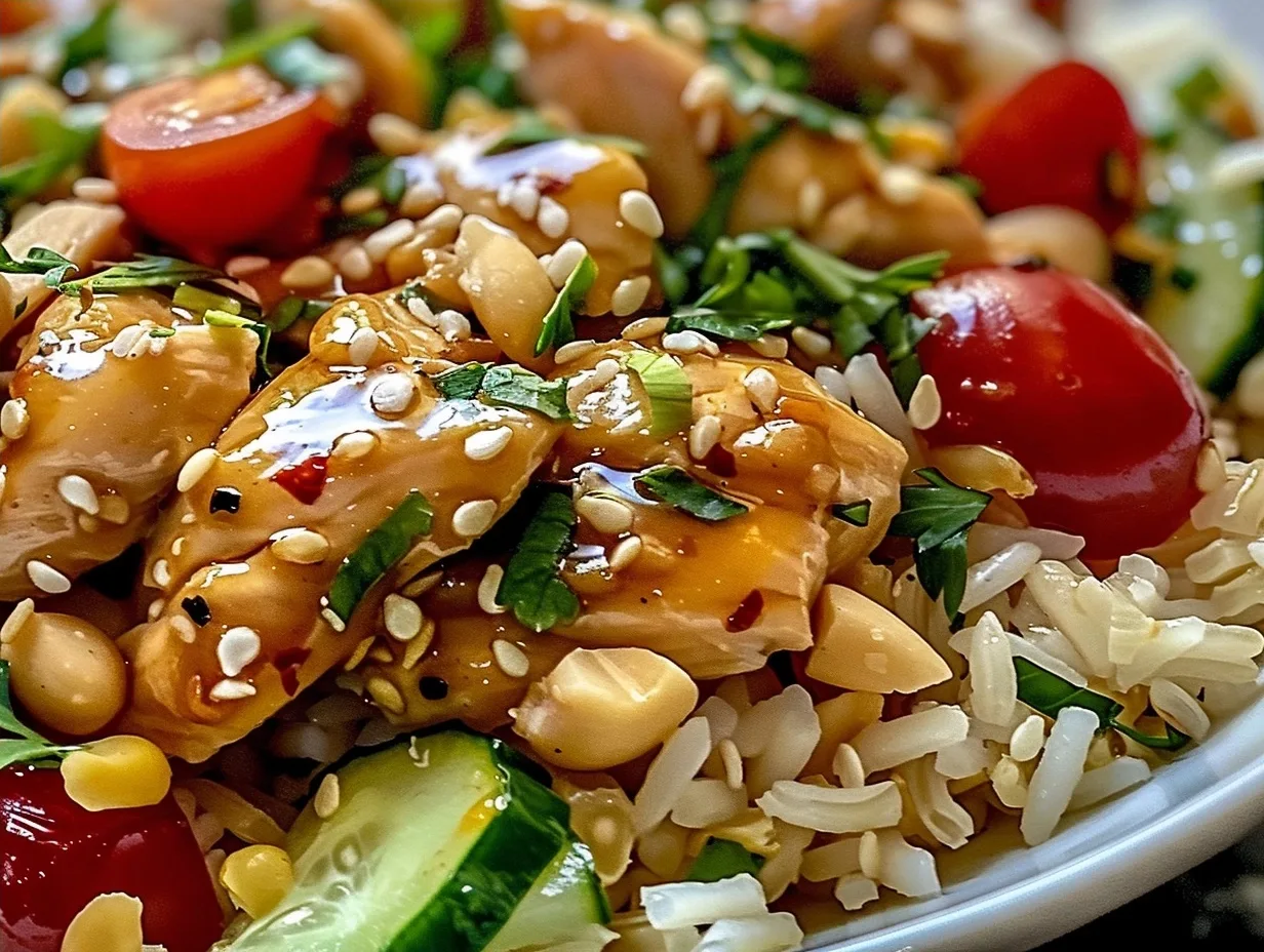 Creamy Garlic Chicken Rice Bowls Recipe