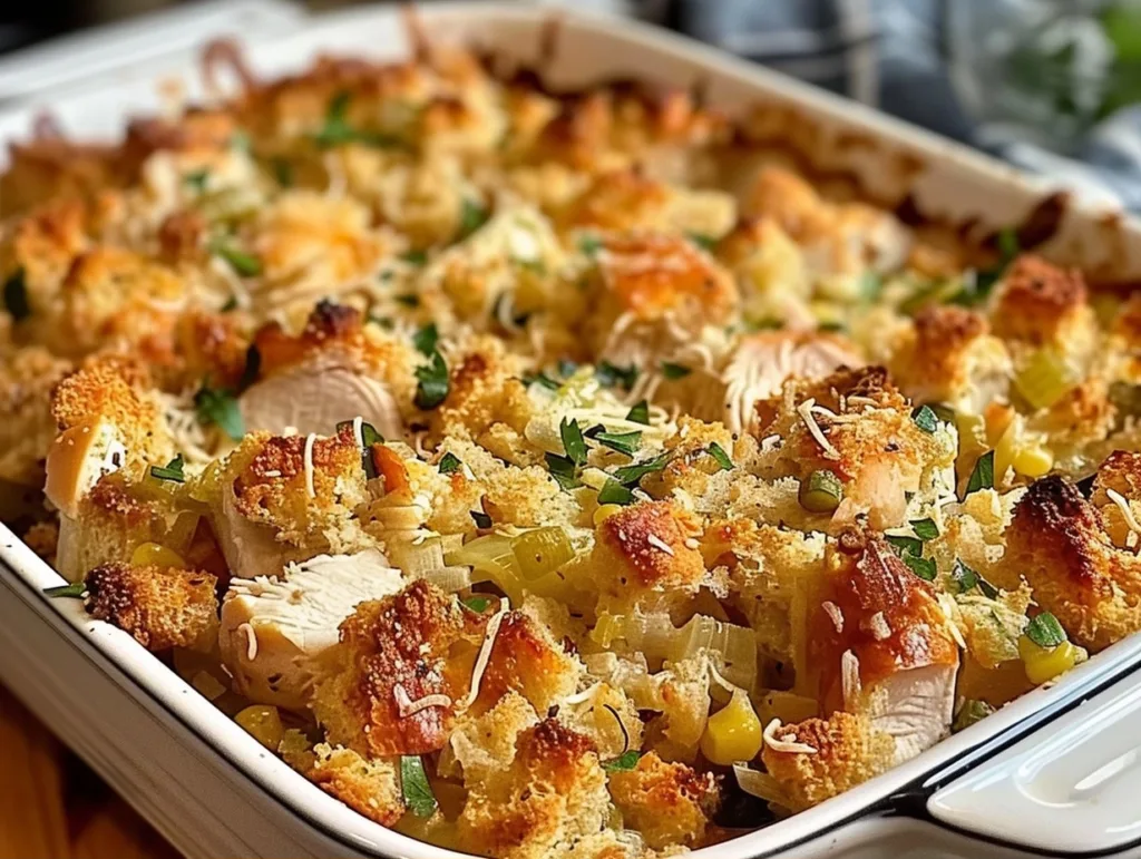 Stovetop Stuffing Chicken Casserole with Rotisserie Chicken: Cozy & Easy! 4 Stovetop Stuffing Chicken Casserole with Rotisserie Chicken: Cozy & Easy!