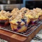 Easy Blueberry Muffins Recipe with Crunchy Streusel Topping