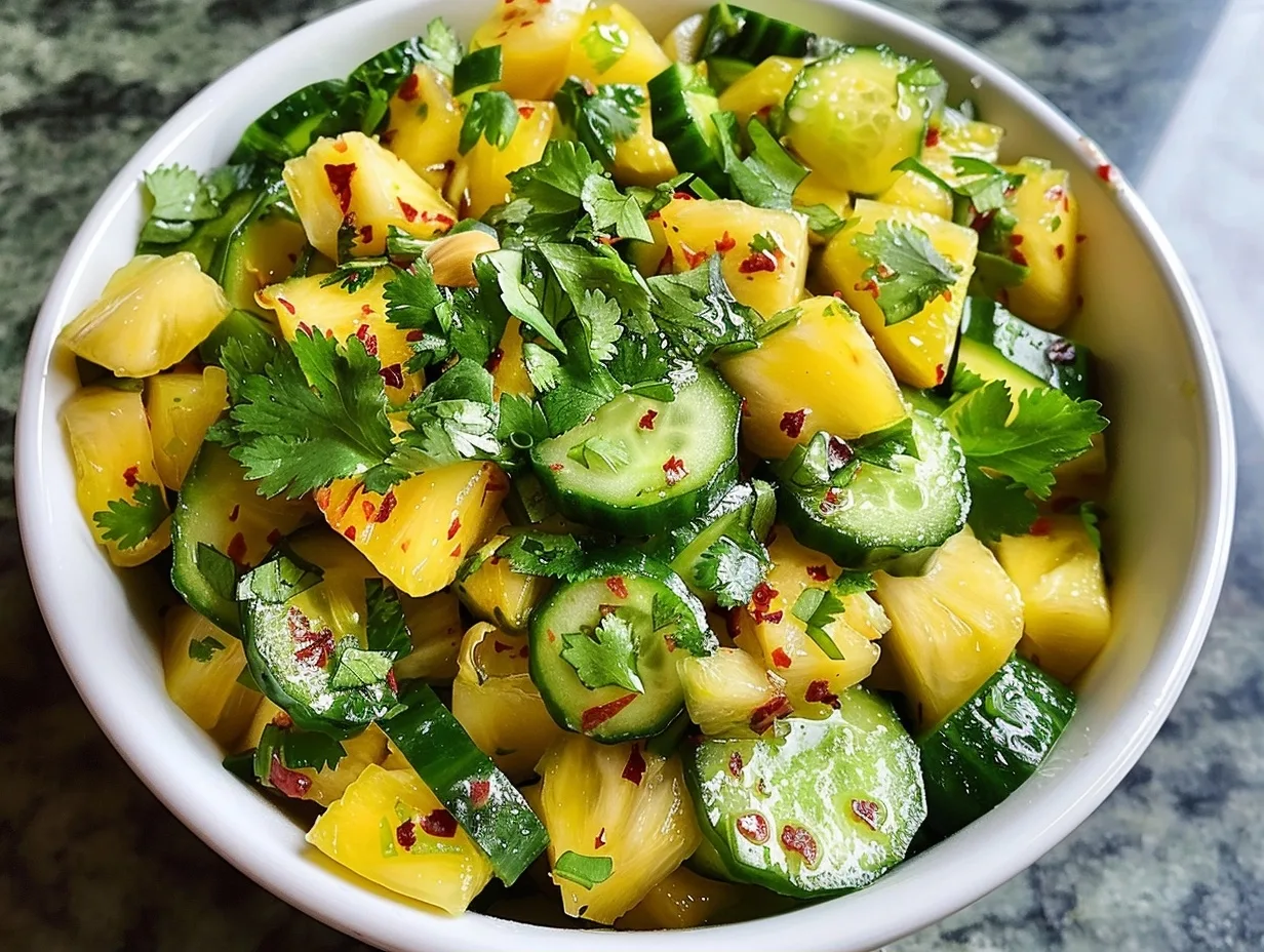 Refreshing Spicy Pineapple Cucumber Salad Recipe