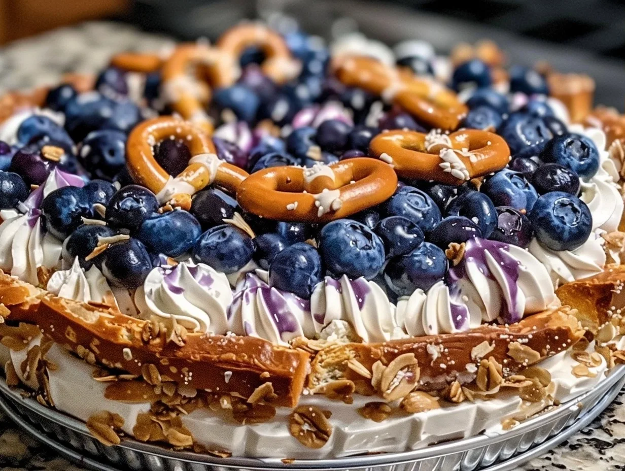 Blueberry Pretzel Salad: A Dreamy No-Bake Summer Delight