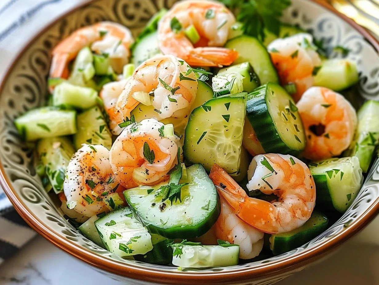 Refreshing Cucumber Shrimp Salad